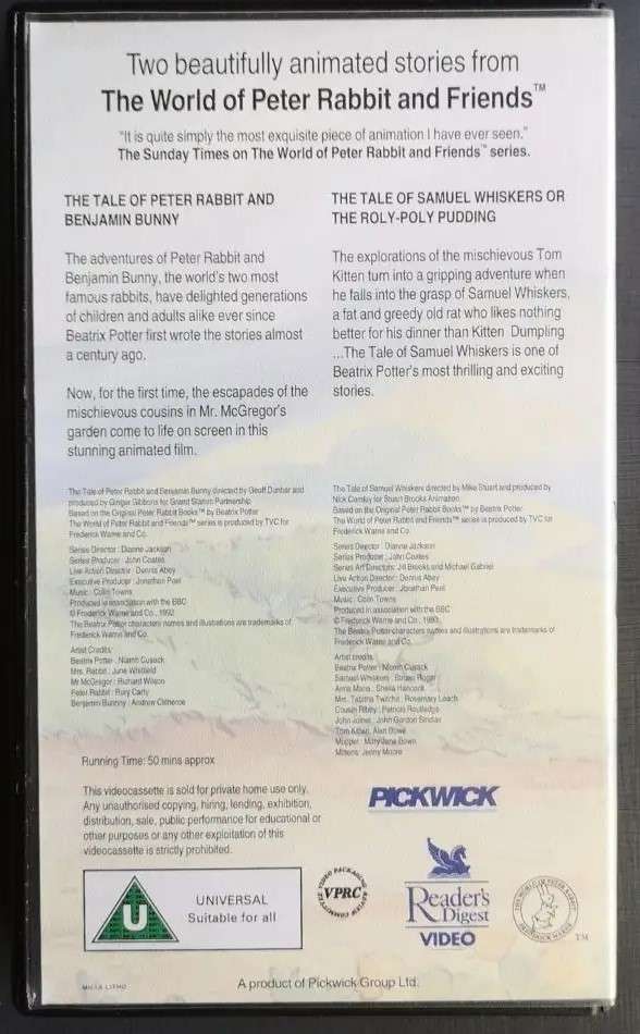 Beatrix Potter Animated Stories (VHS)