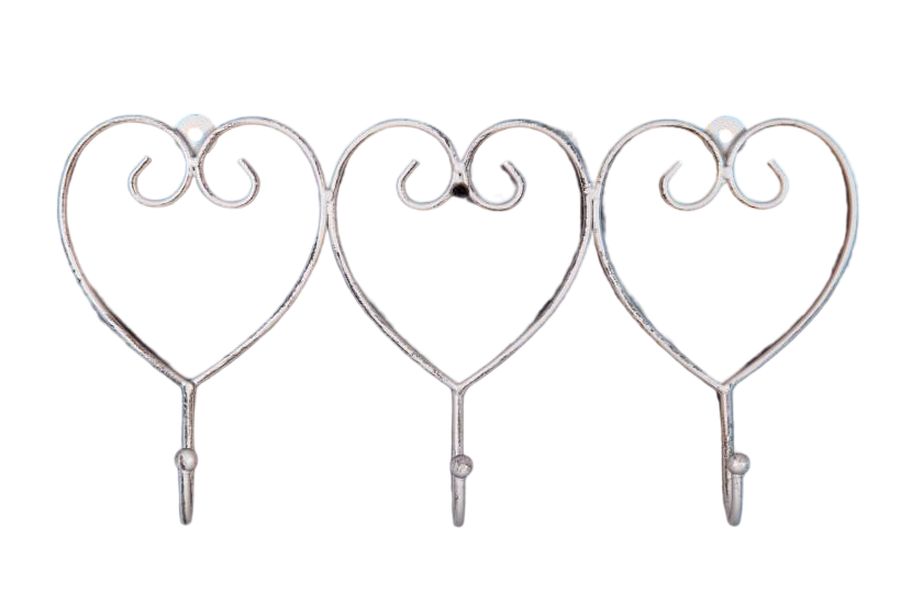 Heart Shaped Hooks White