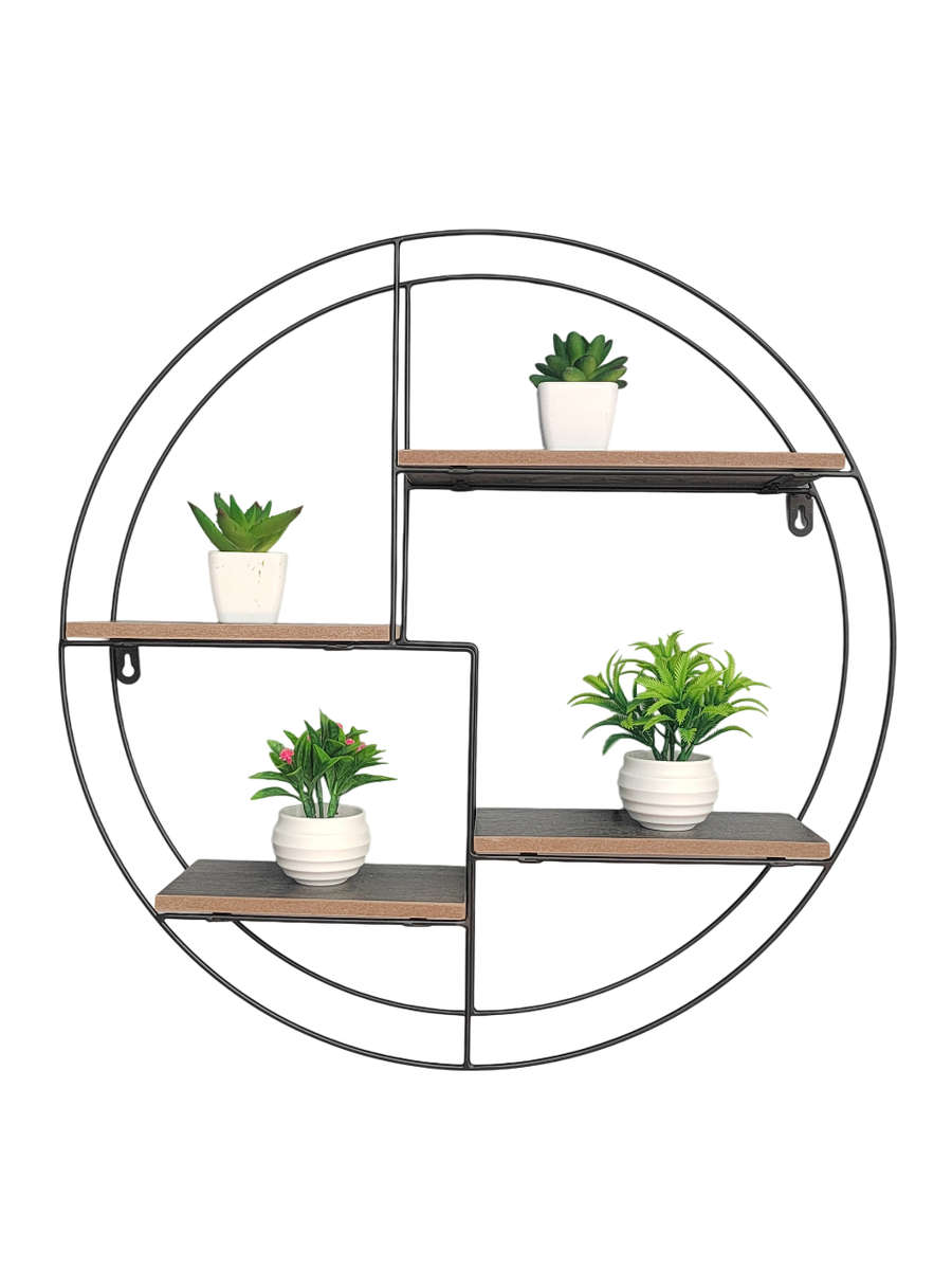 Circle Wall Shelf with 4 shelves