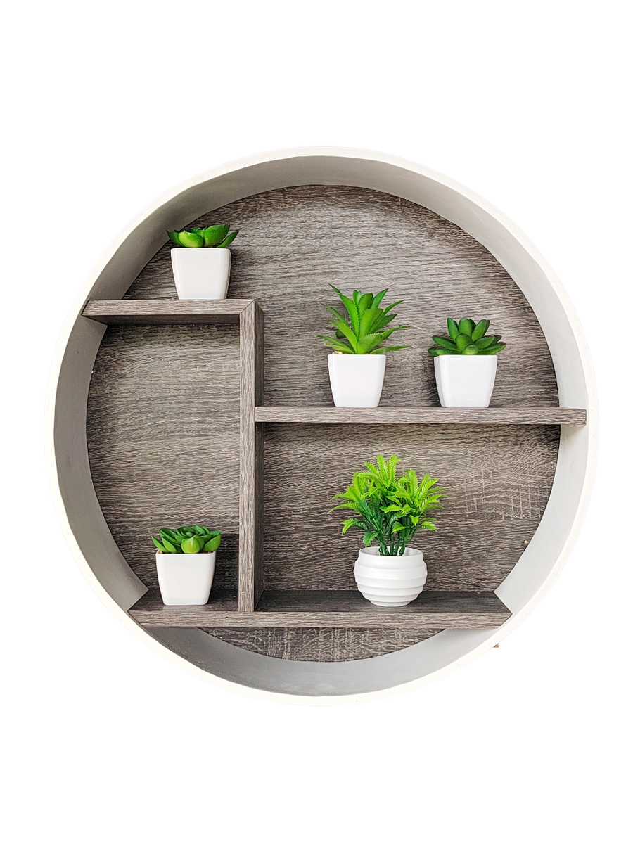 Circle Wall Shelf with 3 Shelf