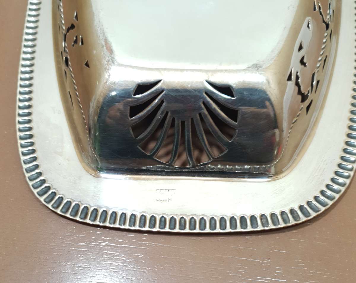 Large Hallmarked Silver plated brand new Snack / Fruit Tray / Dish in pristine condition.