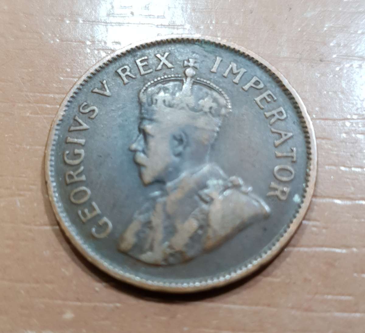 Scarce 1925 Union of South Africa Half Penny coin - Low Mintage, Key date, Good details.