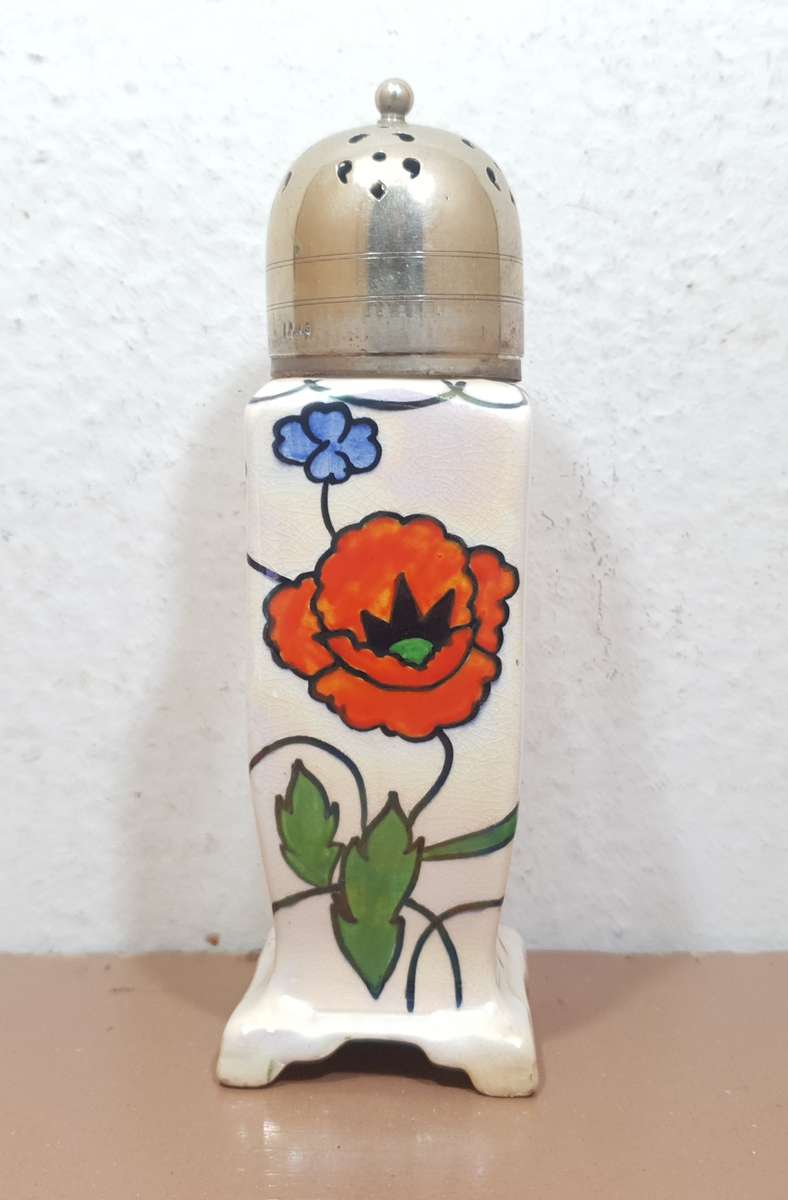 L & Sons Limited , Hanley - England hallmarked EPNS large Salt / Pepper castor circa 1896