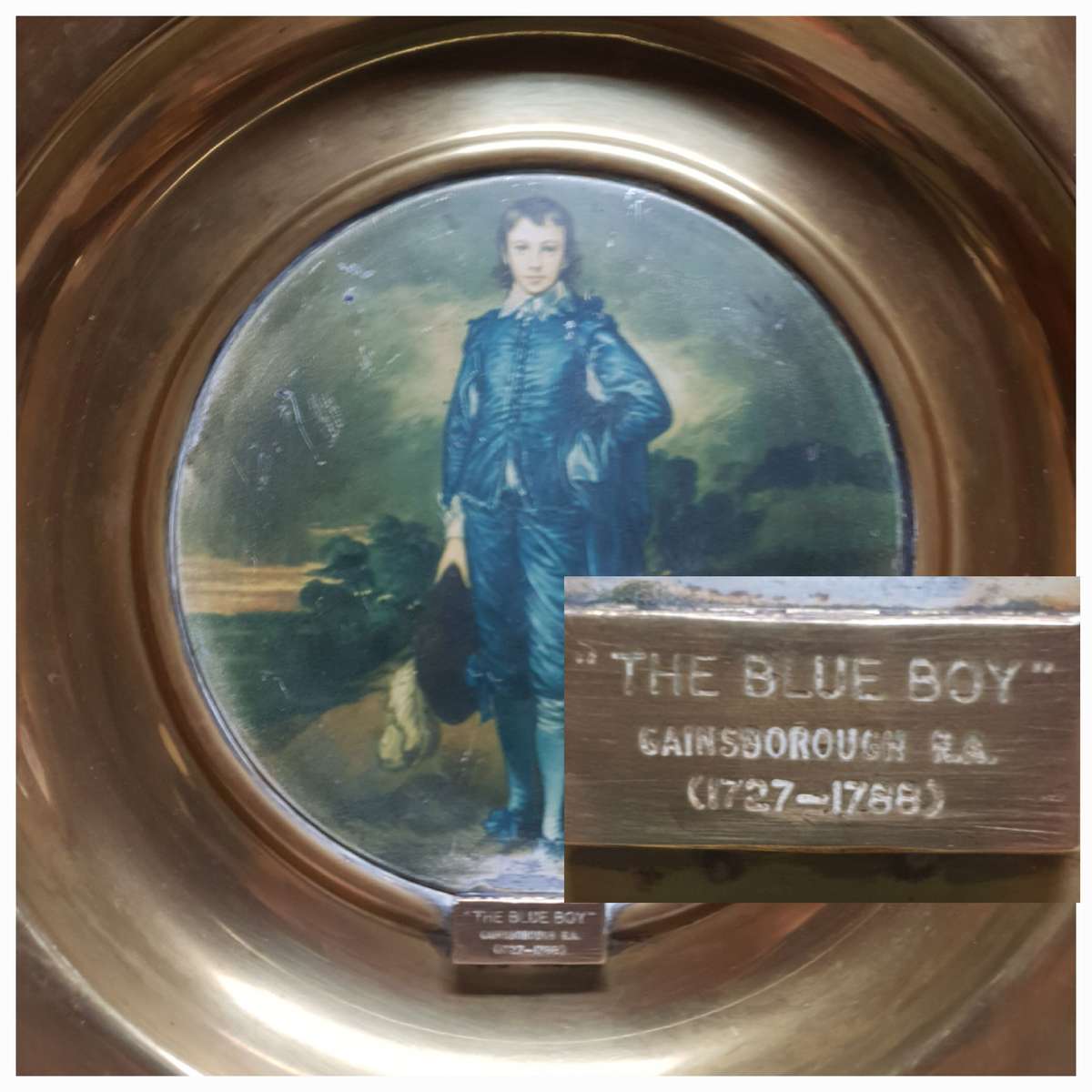 Very large Antique Brass wall mountable plaques by Trafford Plaques - England , Series 1, Old master