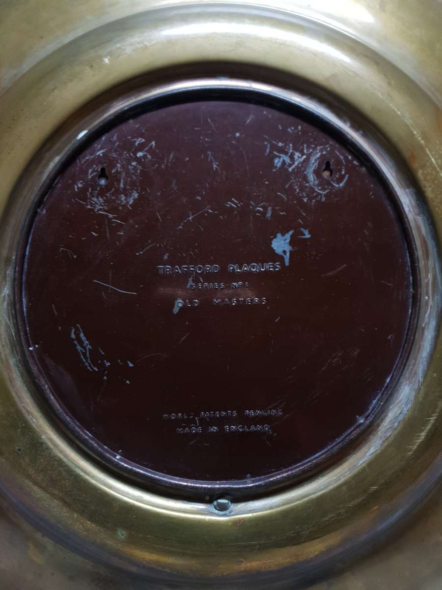 Very large Antique Brass wall mountable plaques by Trafford Plaques - England , Series 1, Old master