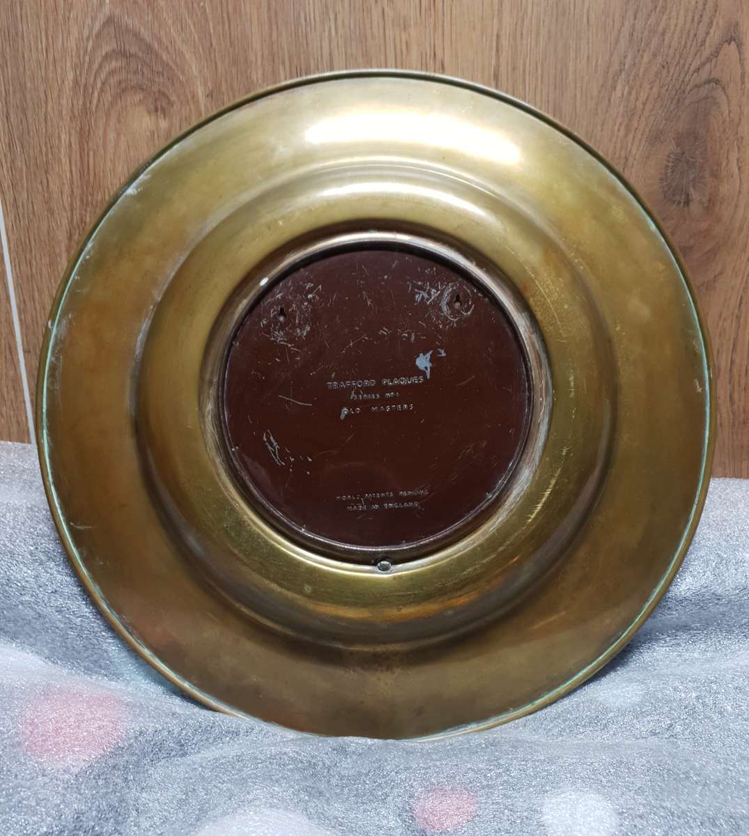 Very large Antique Brass wall mountable plaques by Trafford Plaques - England , Series 1, Old master