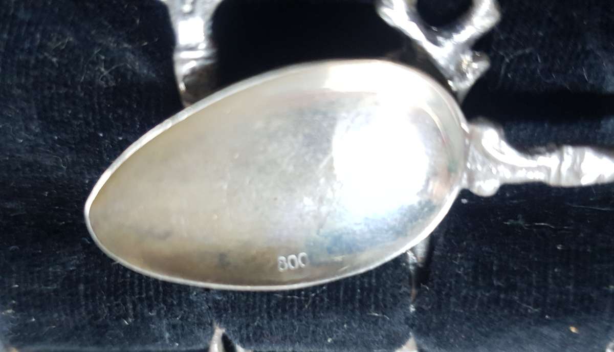 Set of 6 Hallmarked Vintage Dutch .800 Silver Sugar Spoon / Tea spoons in excellent condition