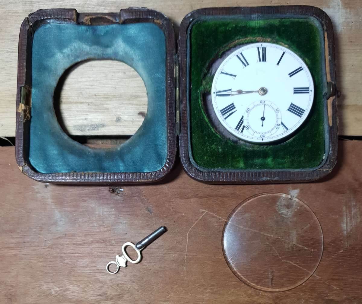 Waltham Model 1877 Pocket watch Complete Movement in Working Condition with Key, Case & Lens