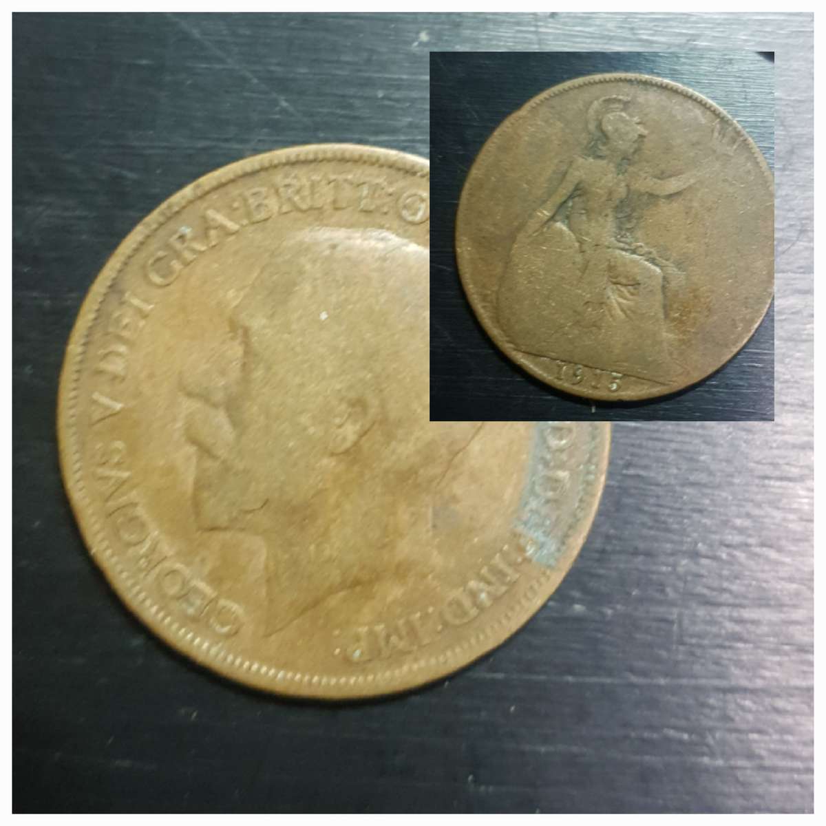 Collection of British Victorian & Georgives V one penny circulation coins