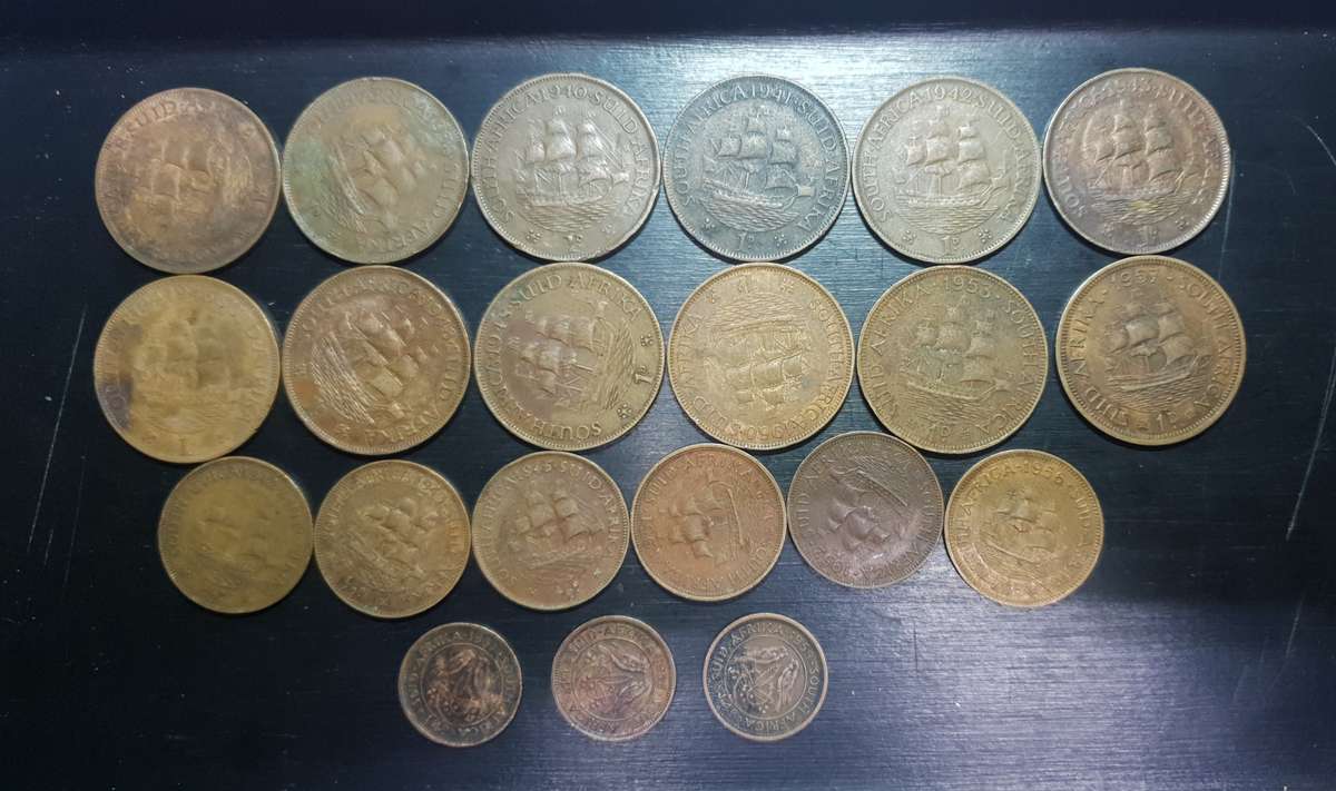 Union of South African One Penny, Half Penny & Farthings collection in excellent condition