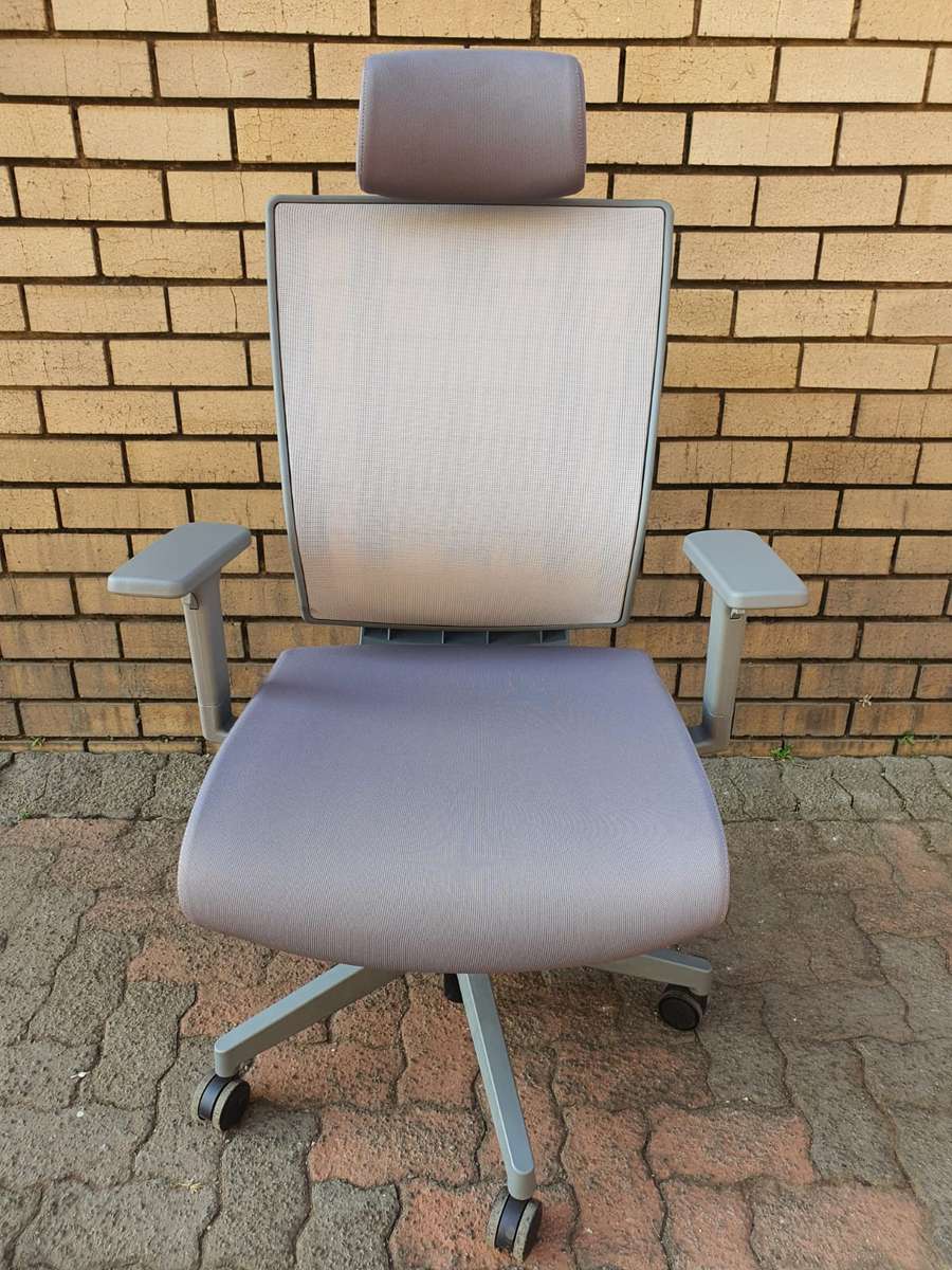 ERGOTHERAPY High-Back Office Chair (Headrest) - Grey