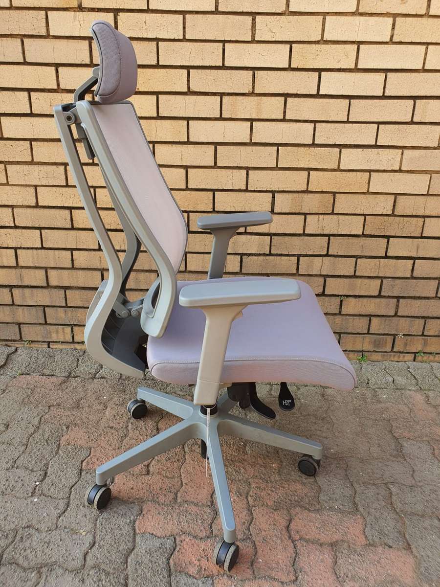 ERGOTHERAPY High-Back Office Chair (Headrest) - Grey