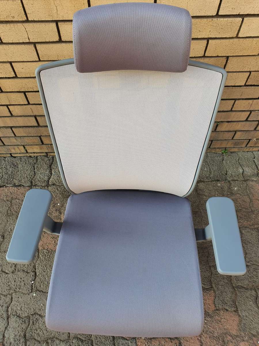 ERGOTHERAPY High-Back Office Chair (Headrest) - Grey