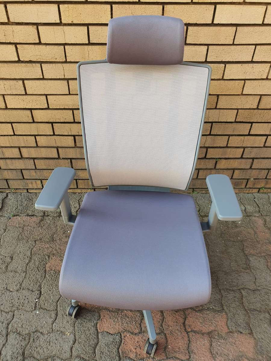 ERGOTHERAPY High-Back Office Chair (Headrest) - Grey