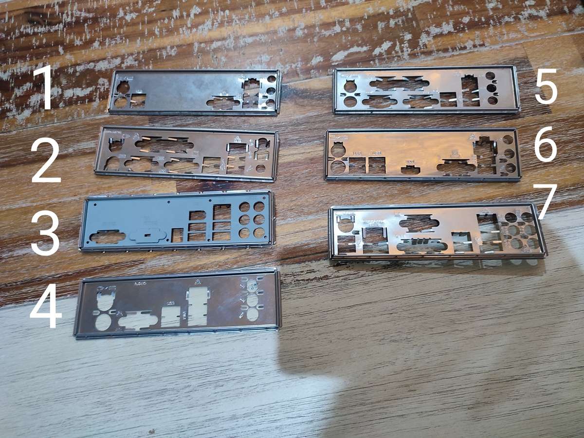 I/O shields (backing plates)