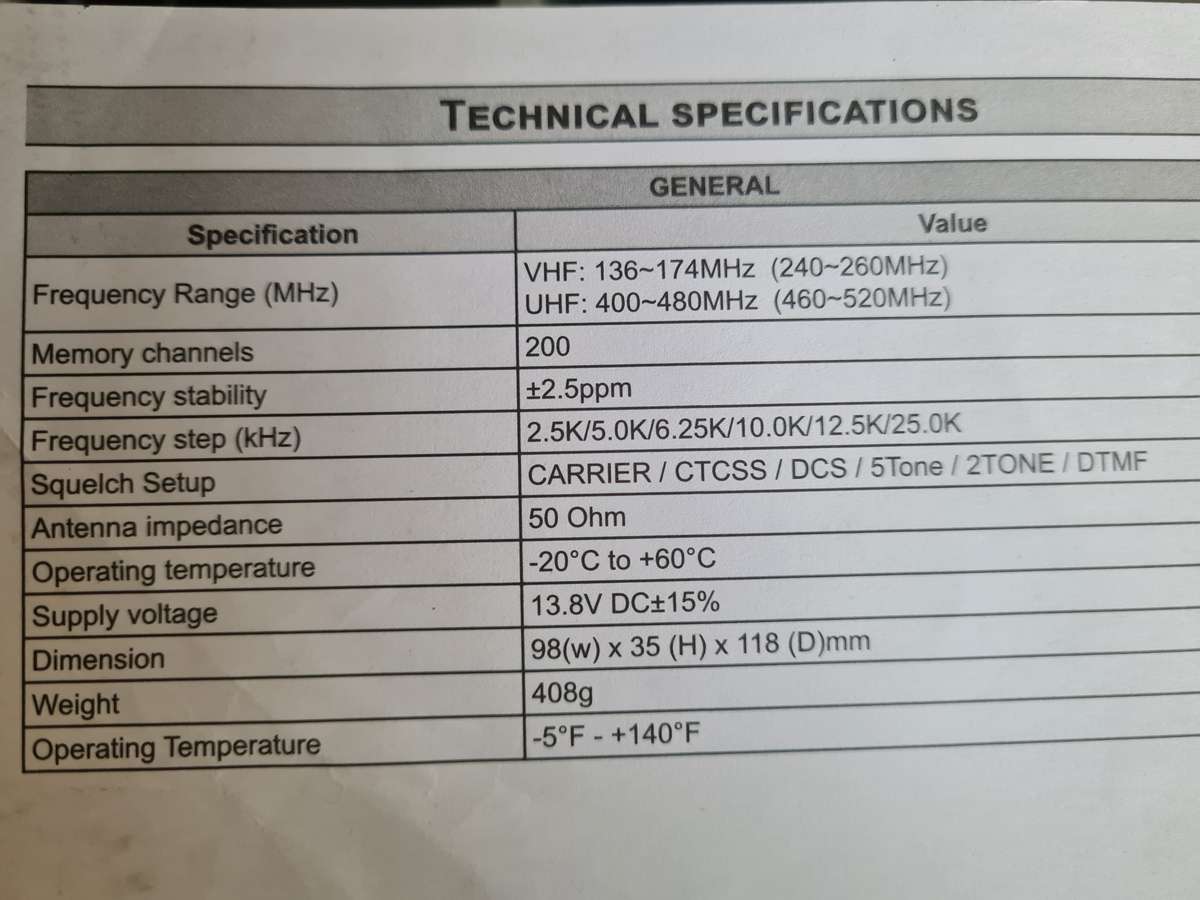 Mini-8900 Dual Band Mobile Radio Transceiver