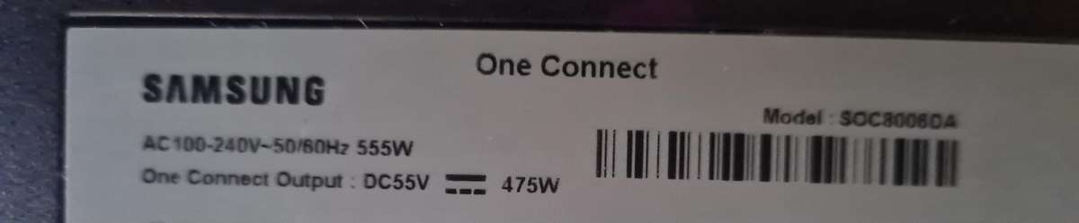 SAMSUNG SOC8006DA ONE CONNECT BOX