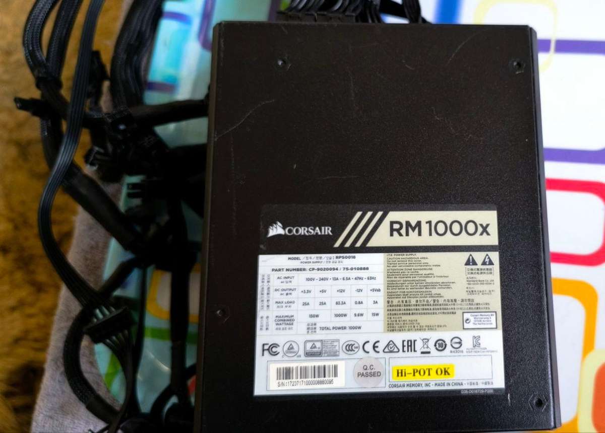 Corsair RM1000x PSU