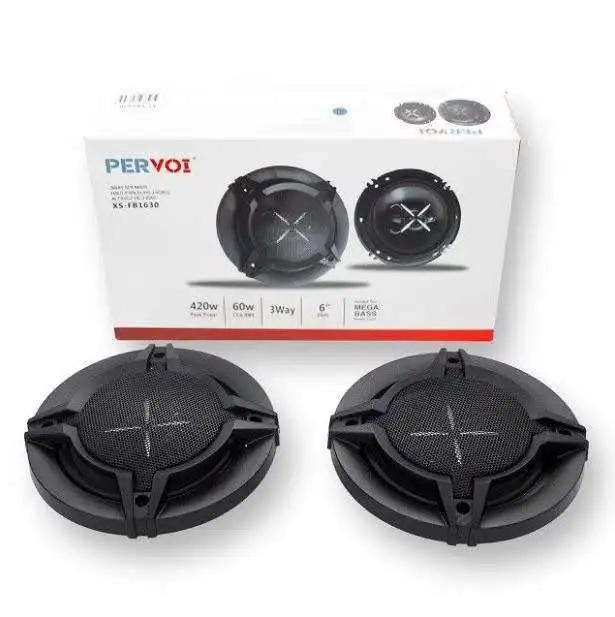 Pervoi 16cm (6.3`) 3-Way Mega Bass Coaxial Speakers XS-FB1630