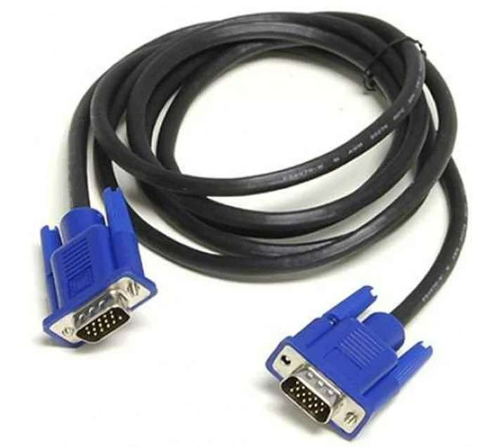 1.5 m VGA M/M CABLE - 1.5M (Compatible with Computer, TV, Gaming Console, Black, One Cable)