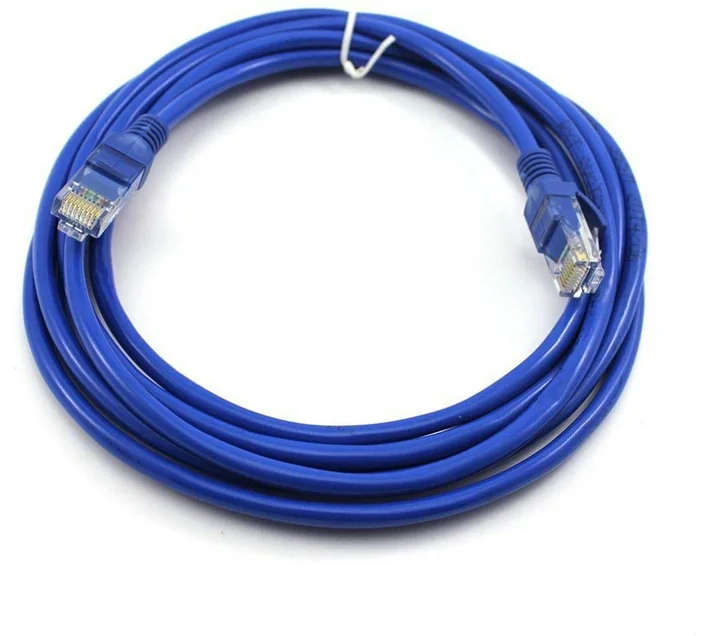 RJ-45 To RJ-45 1.5 m NETWORK CABLE (CAT-5E) - 1.5M (Compatible with Computer, Blue, One Cable)