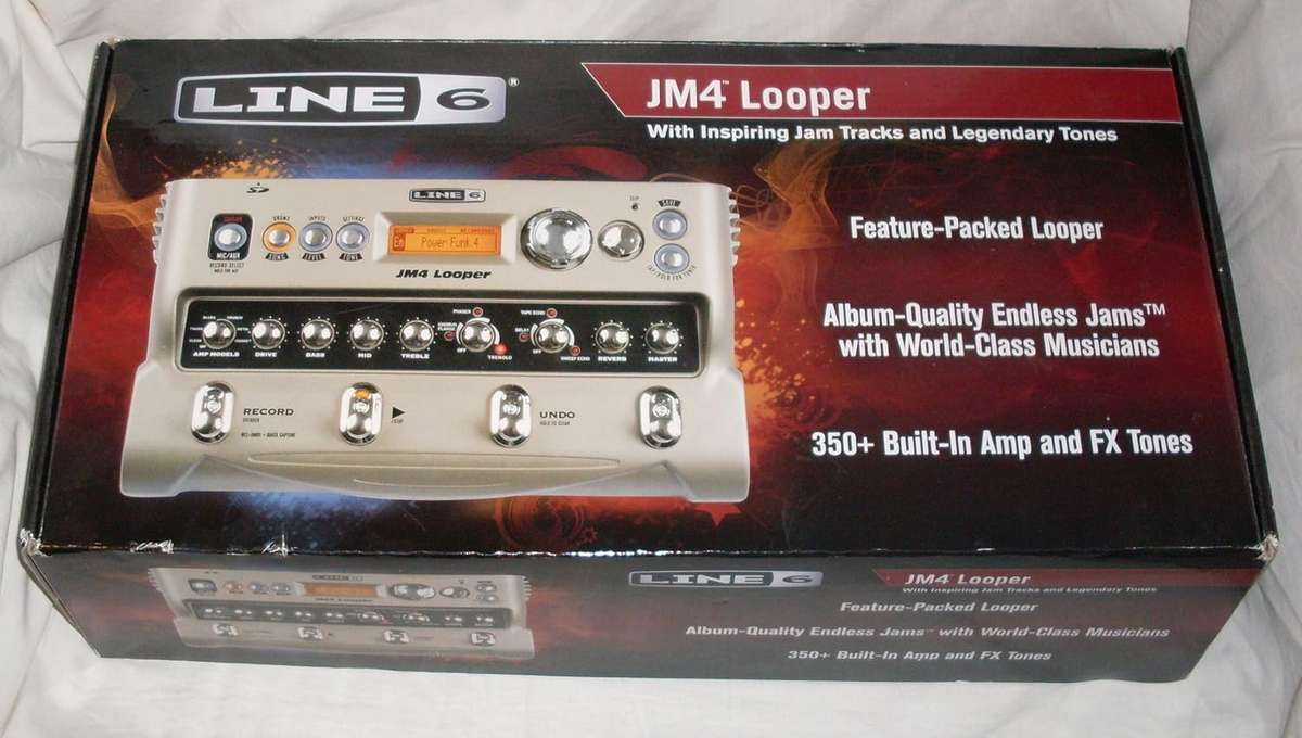 Line 6 JM4 Looper Loop Sampler Guitar Effect Pedal + Power Supply