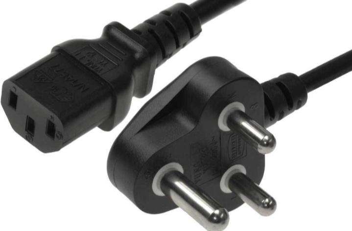 1.5 Meter PC or HDTV Power Cable 3-Pin SA Electrical Plug to Kettle Cord