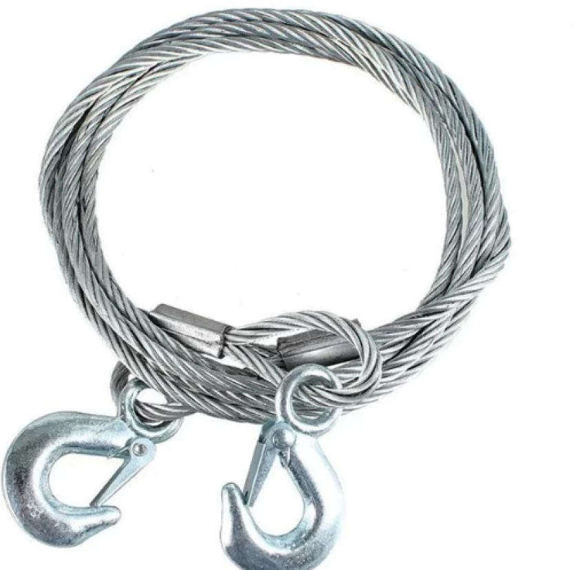 Emergency 5ton 3m Steel Wire Car Truck Tractor Tow Rope