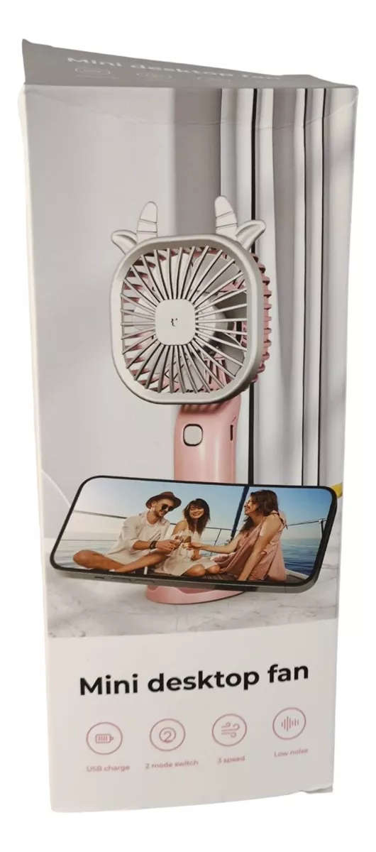 Mini Rechargeable Fan Table Office Portable USB Base #1
