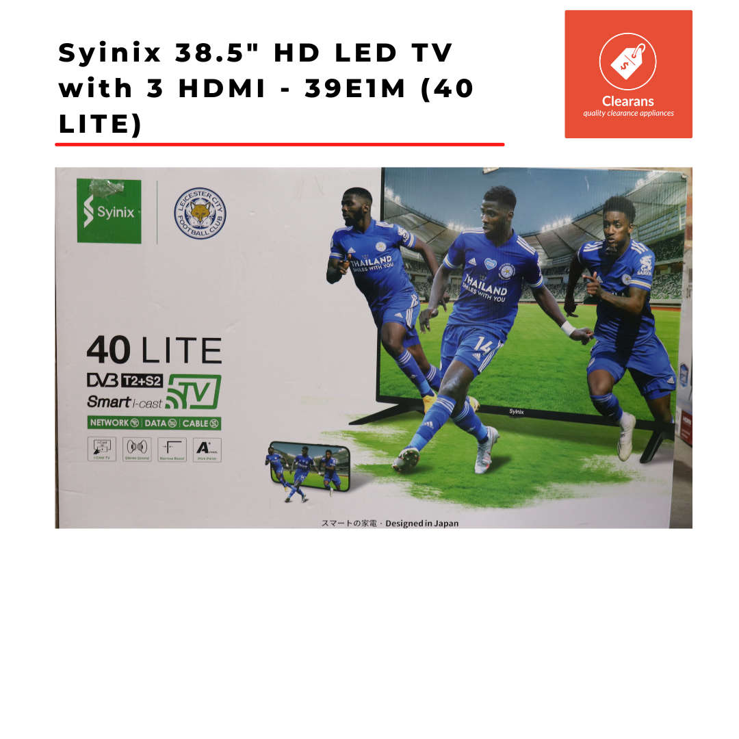 Syinix 39 Inch HD LED TV with 3 HDMI - 39E1M (40 LITE)