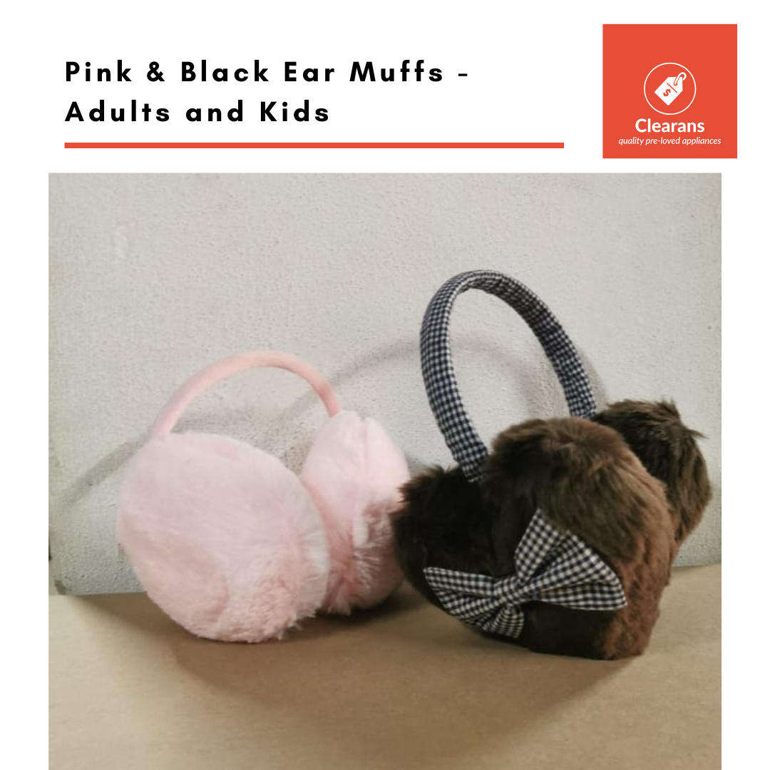 Pink & Black Ear Muffs Combo For Adults and Kids