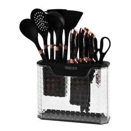 Trade Kite 16-Piece Silicone Kitchen Utensil Set with Storage Box - Durable