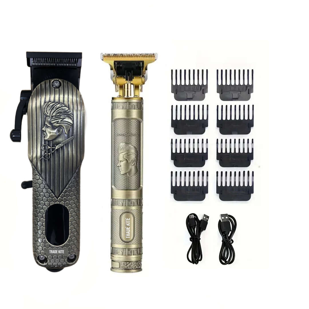 Trade Kite Cordless Hair Clippers Kit  Professional Grooming Set of 2