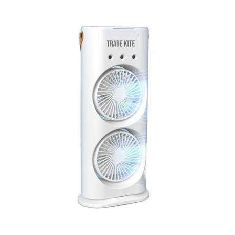 Trade Kite USB-Powered Double-Head Mist Spray Fan with 7-Color LED |Durable