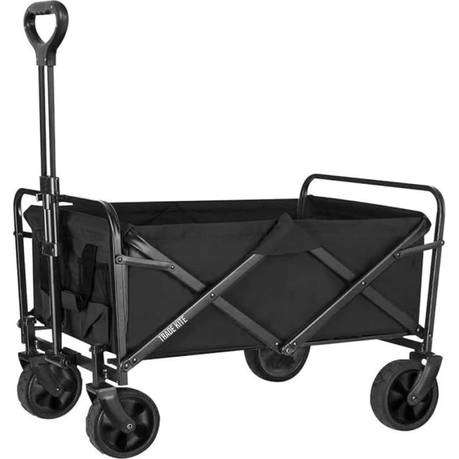 Trade Kite Outdoor Utility Wagon - Foldable Heavy Duty Camping Cart Black
