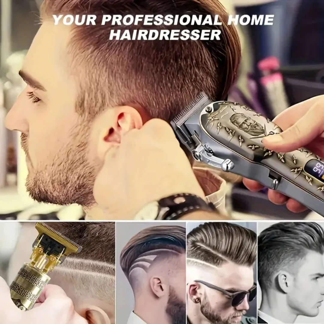 Trade Kite Cordless Hair Clippers Kit  Professional Grooming Set of 2