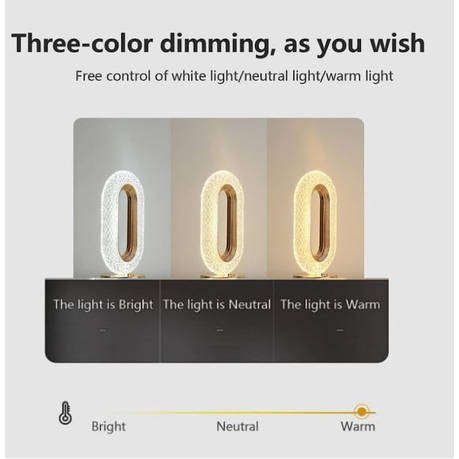 Trade Kite USB Charging Crystal Diamond Touch Lamp - 3-Way Dimmable LED