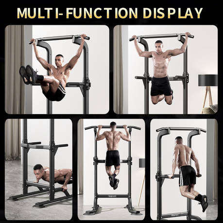 Trade Kite Power Tower Pull Up Bar & Dip Station - Multi-Function Home Gym