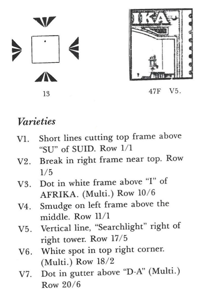 1947/54 2d Full Sheet with all listed Union Handbook Varieties, unmounted mint, SCARCE
