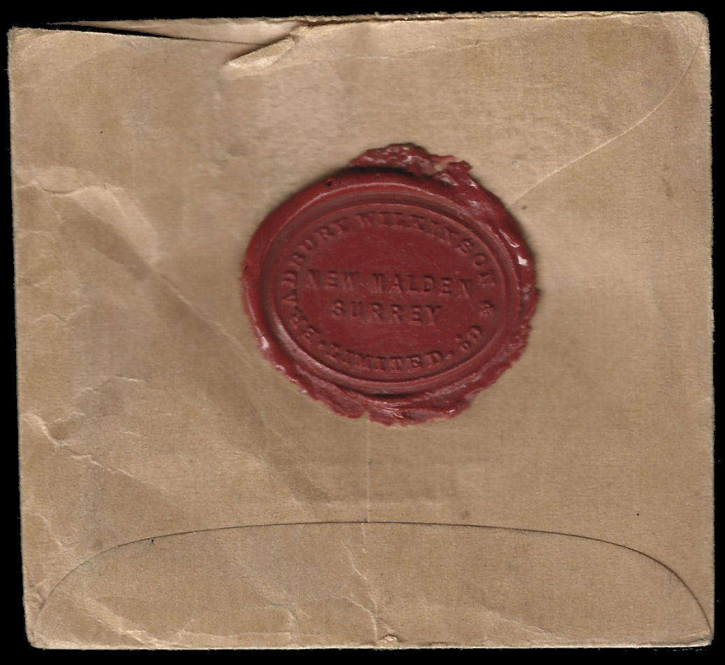 1926 Triangular Afrikaans Wax Seal packet with over 50 stamps, Very Scarce