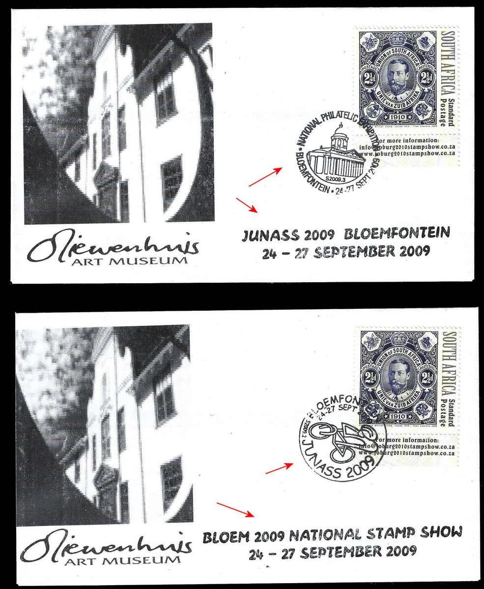 2009 National Phil Exhibition Bloemfontein set of 6 Covers