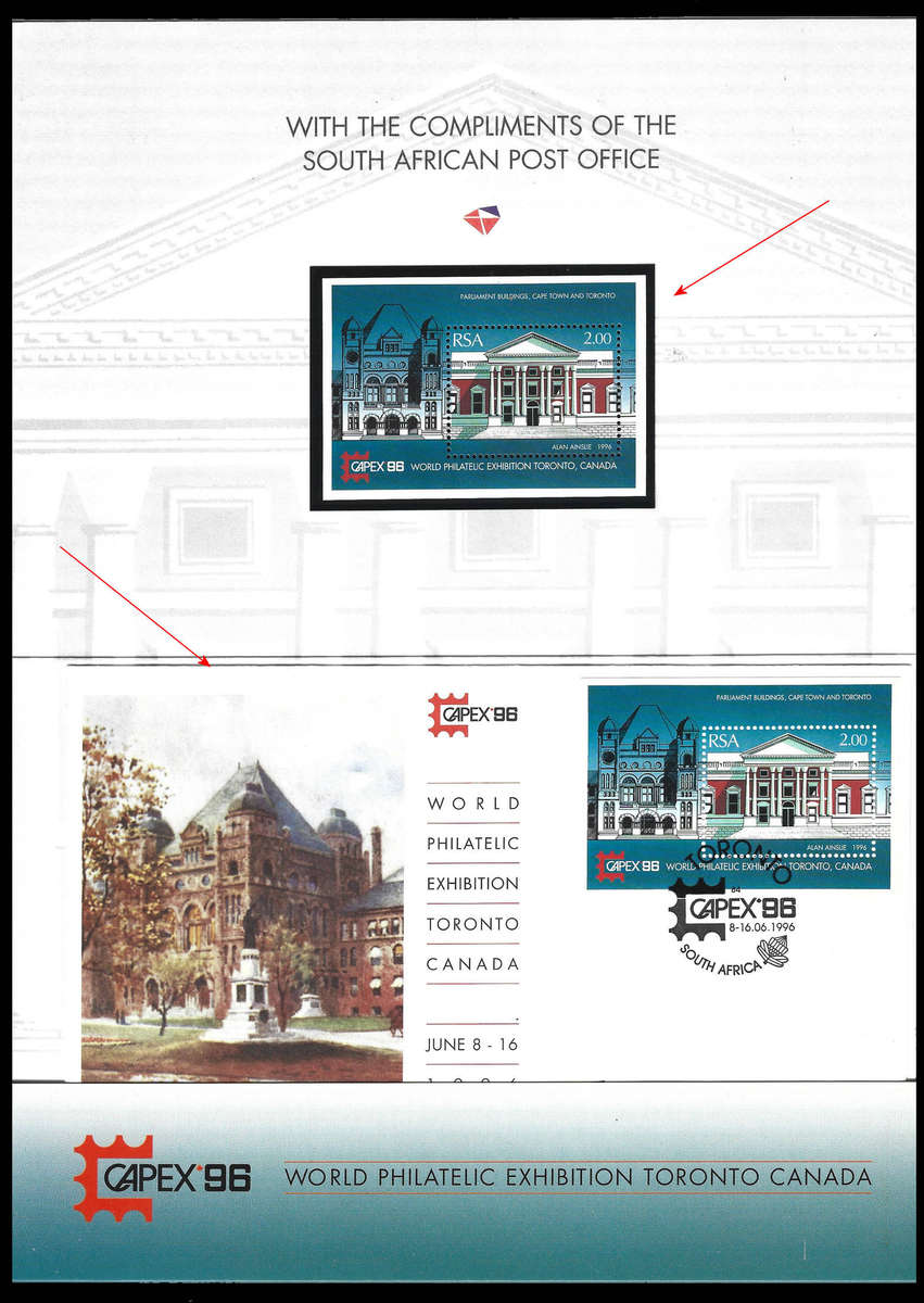 1996 CAPEX Folder with M/Sheet and FDC, Scarce in this Format