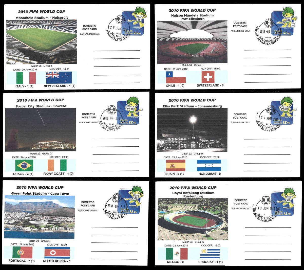 2010 Selection Soccer World Cup Cards (68 in total)