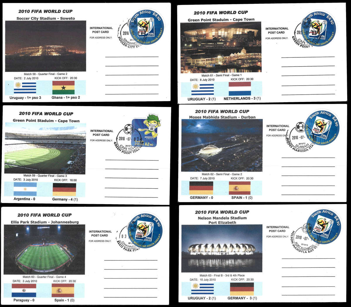 2010 Selection Soccer World Cup Cards (68 in total)