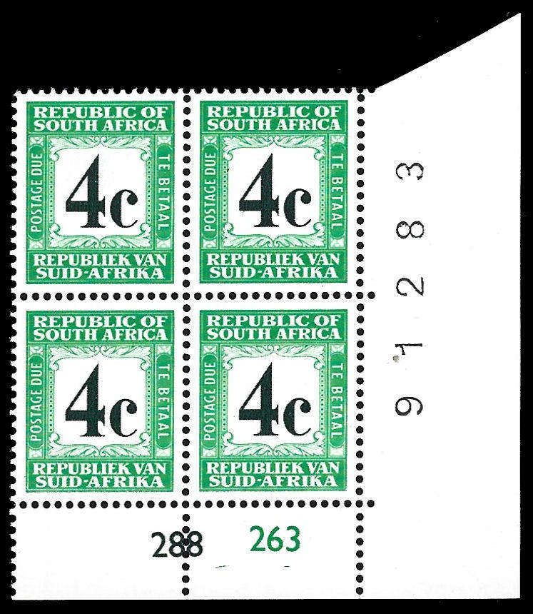 1969/71 Postage Due 4c, Perf 14½ x 14, English on top, Superb unmounted mint