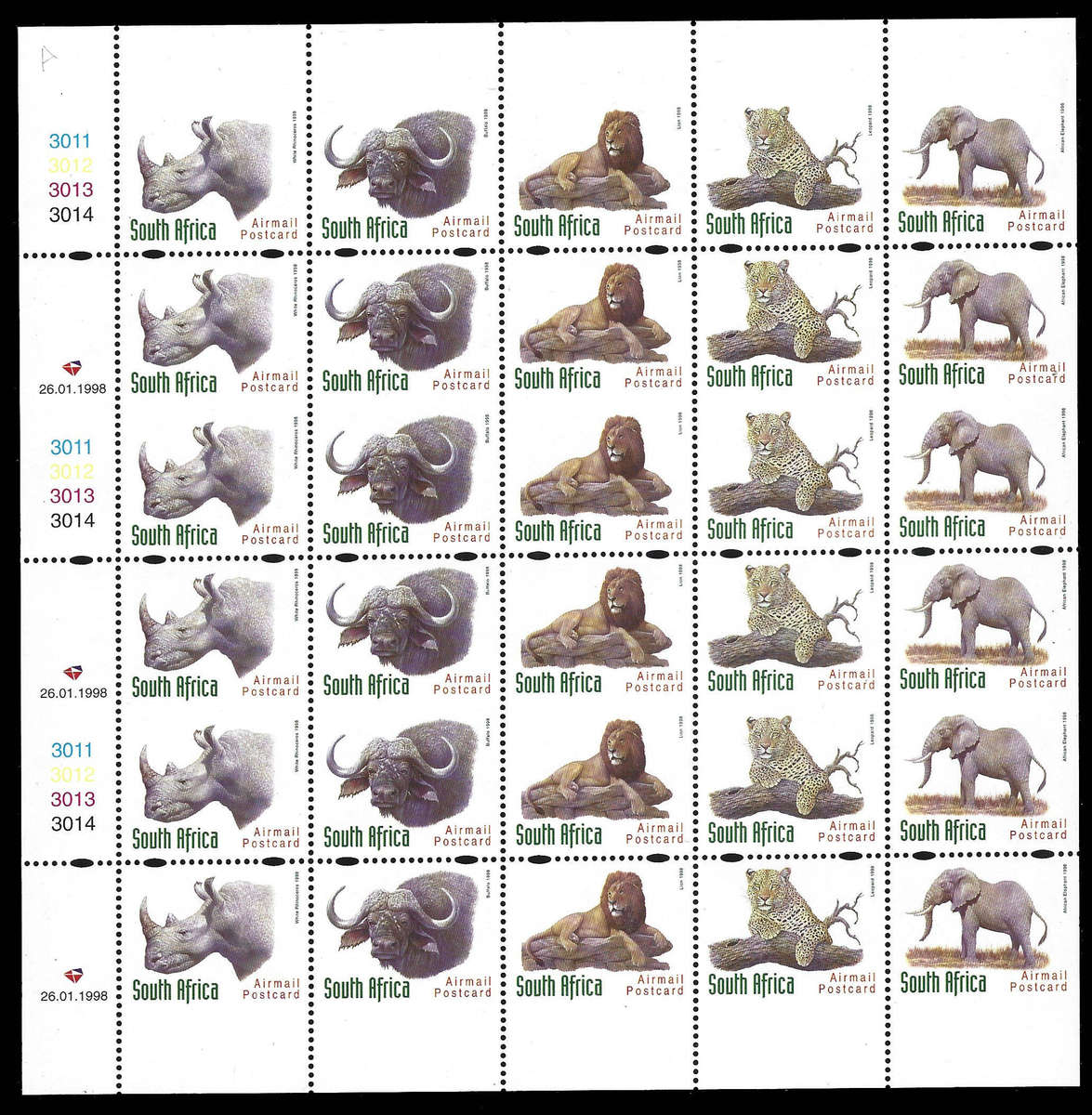 1996/1998 Selection UNCUT BOOKLET PANES, CV R 3,500+