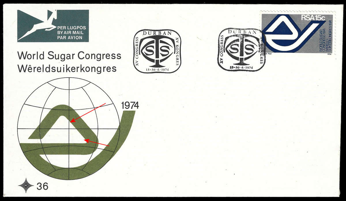 RARE FDC 36 with MISSING ORANGE and Blue Colours, Scarce