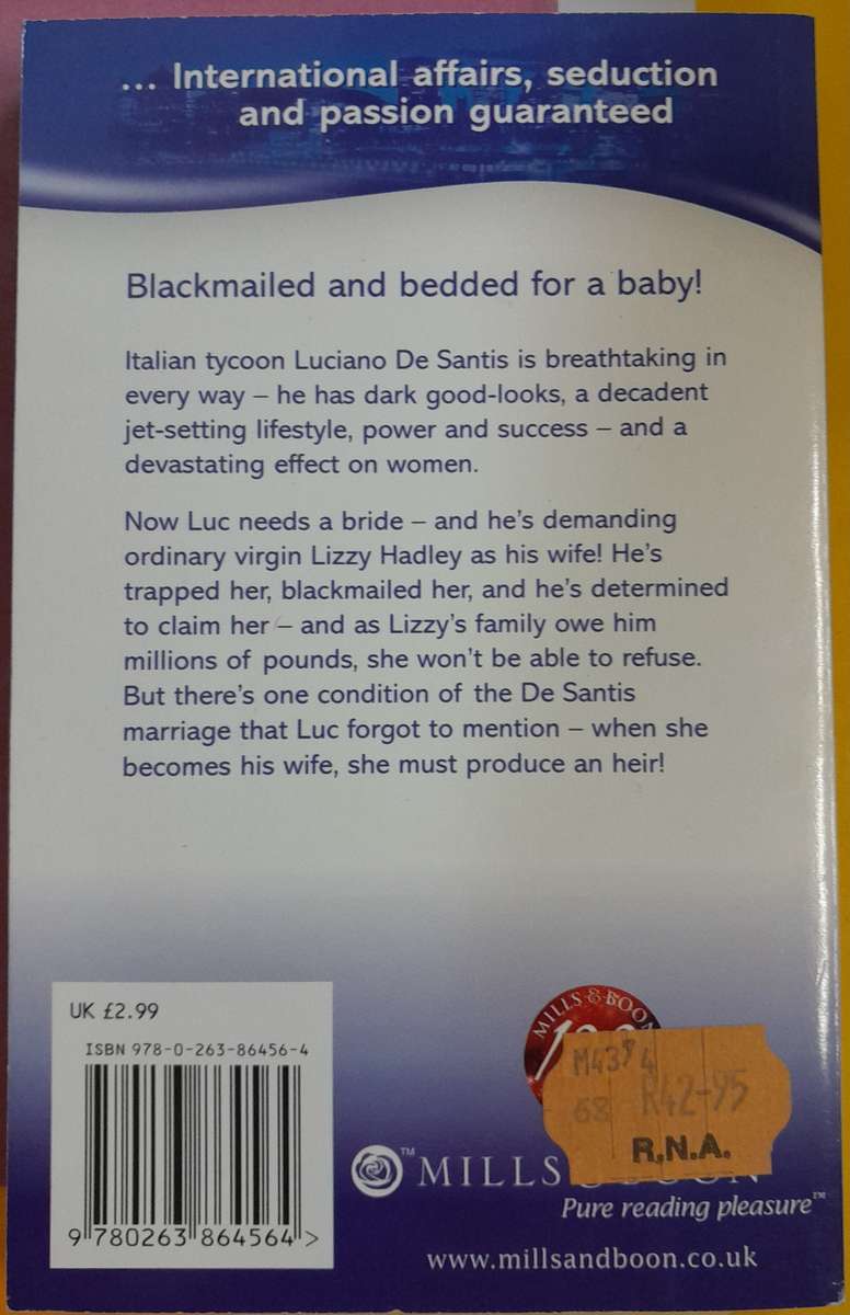 The De Santis Marriage By Michelle Reid Mills and Boon Modern