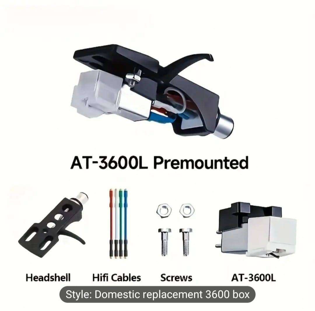 Audio Technica AT3600L Cartridge & Brush Replacement for LP60/AT3600L