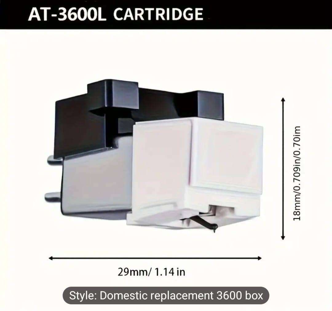 Audio Technica AT3600L Cartridge & Brush Replacement for LP60/AT3600L